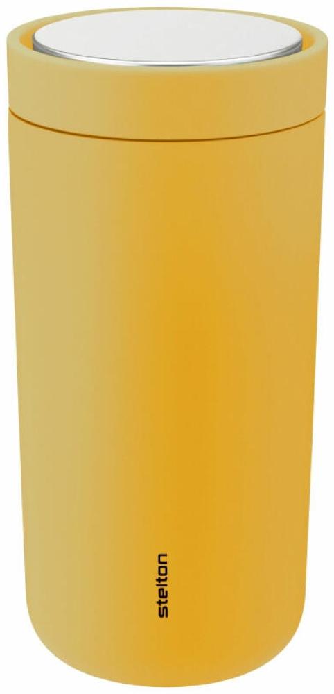 Stelton Thermobecher To Go Click, Isolierbecher, Edelstahl, Kunststoff, Poppy Yellow, 400 ml, 685-43 Bild 1