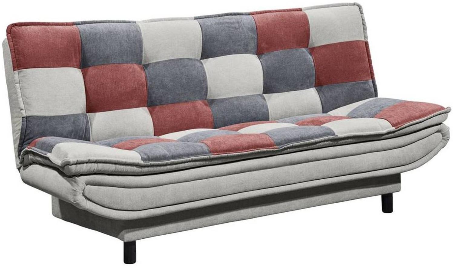 Schlafsofa Paavo 188x90 cm Beere Multicolour 2-Sitzer Bettkasten Bild 1