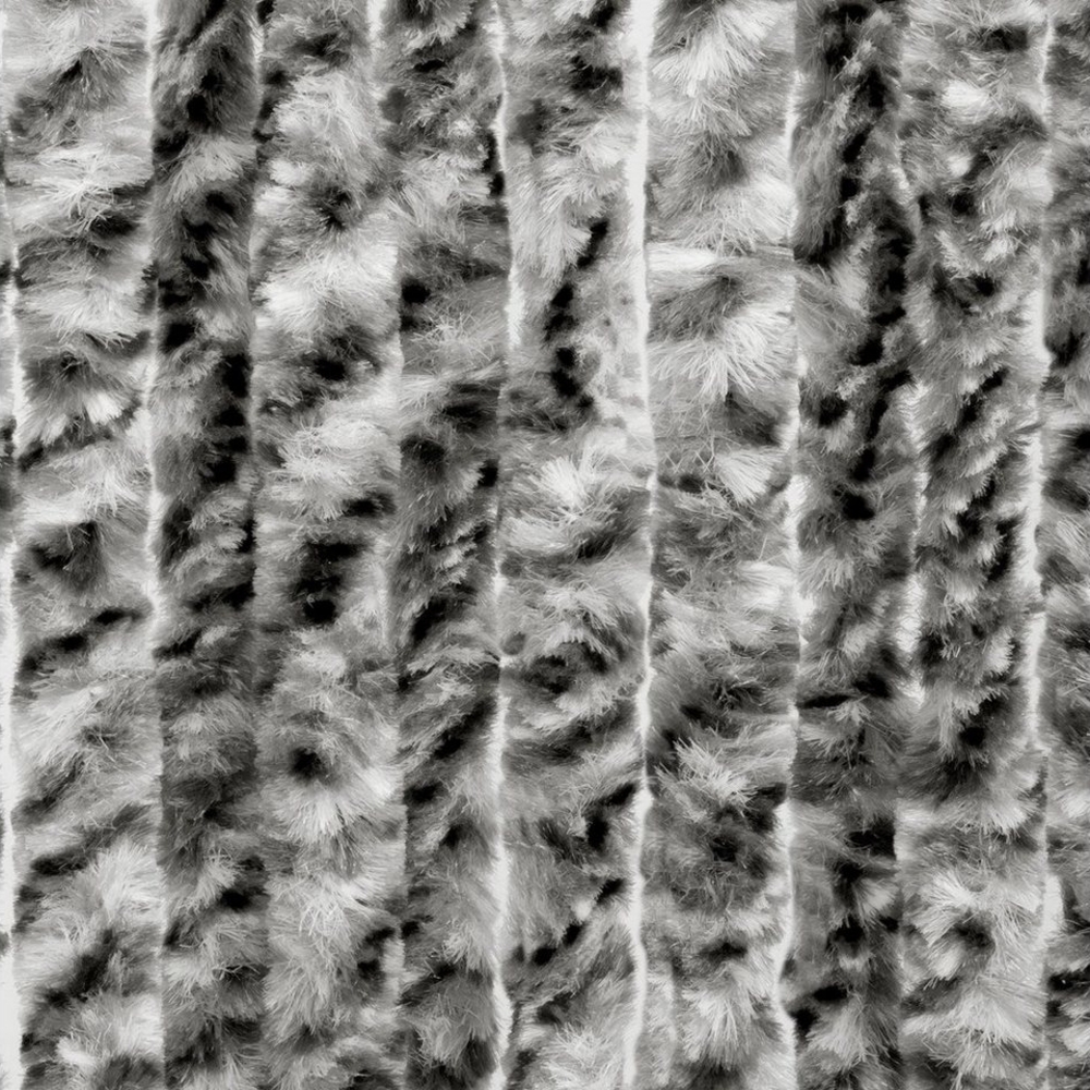 Moritz Flauschvorhang aus Chenille 90 x 200 cm dunkelgrau grau meliert Türvorhang als Fliegenschutz Insektenschutz für Camping Wohnwagen Bild 1