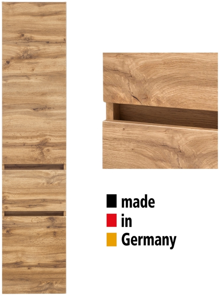 Hochschrank Badezimmer 40 cm breit VIDAGO-03 in Wotan Eiche Nb, B/H/T: ca. 40/180/35 cm Bild 1