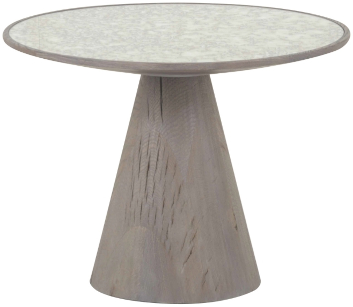 Signature 'MAFRA' Beistelltisch B60 cm Eiche und Glas - Helles Holz Bild 1