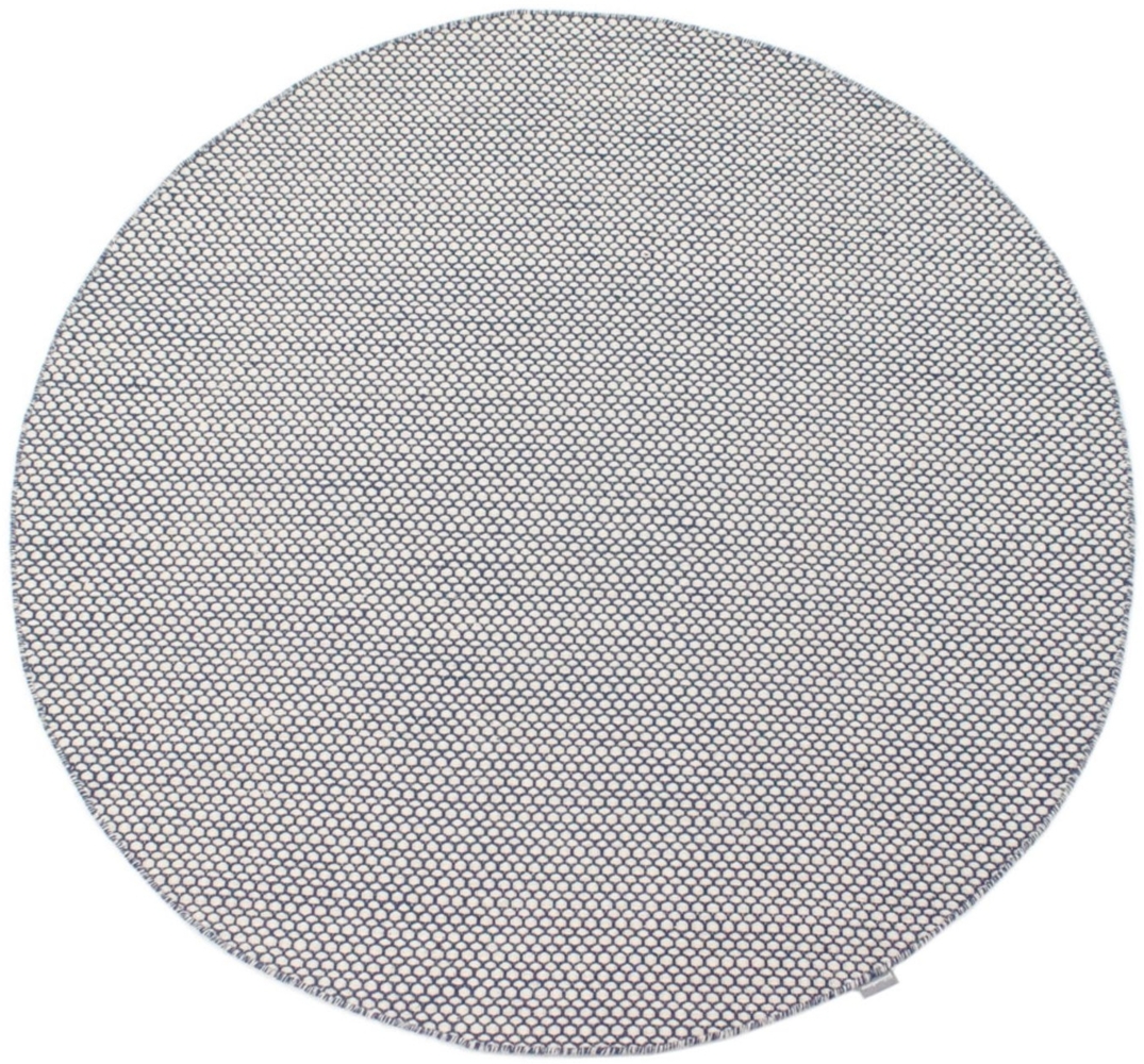 Morgenland Kelim Teppich - Trendy - Bohemian - rund - 200 x 200 - Blau Bild 1