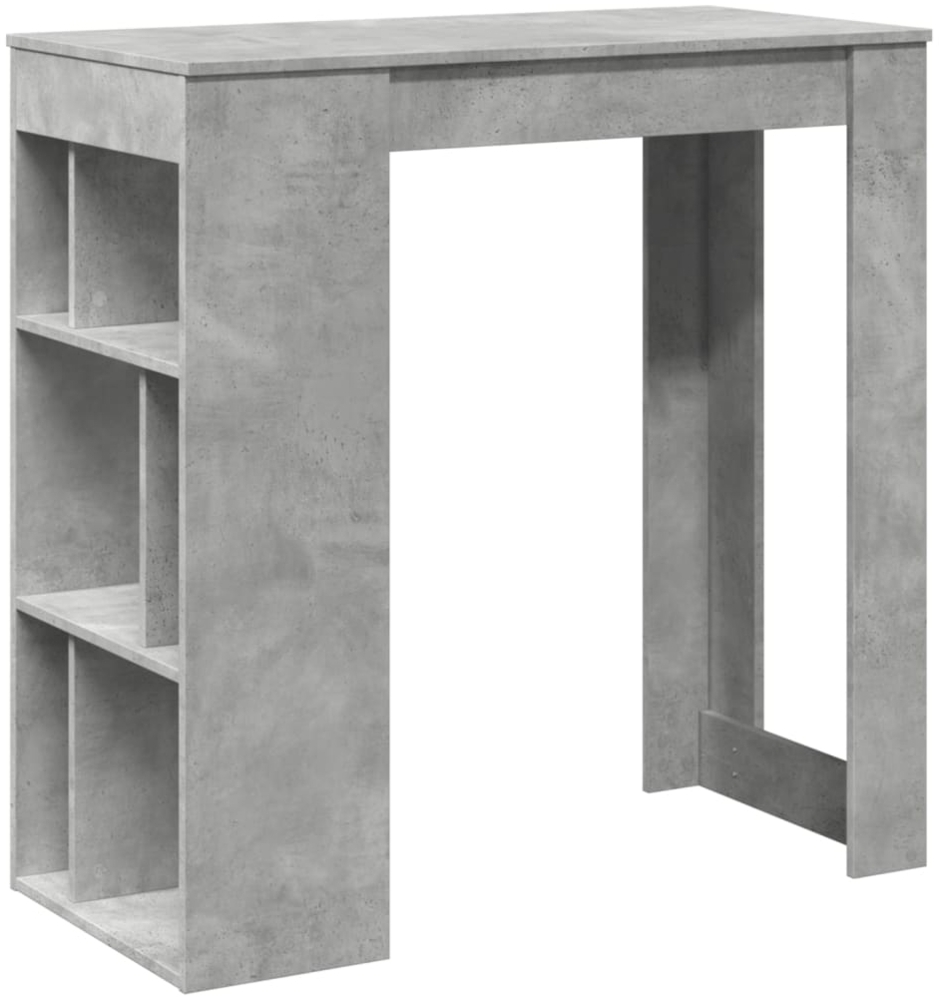 vidaXL Bartisch mit Regal Betongrau 102x50x103,5 cm Holzwerkstoff 854358 Bild 1
