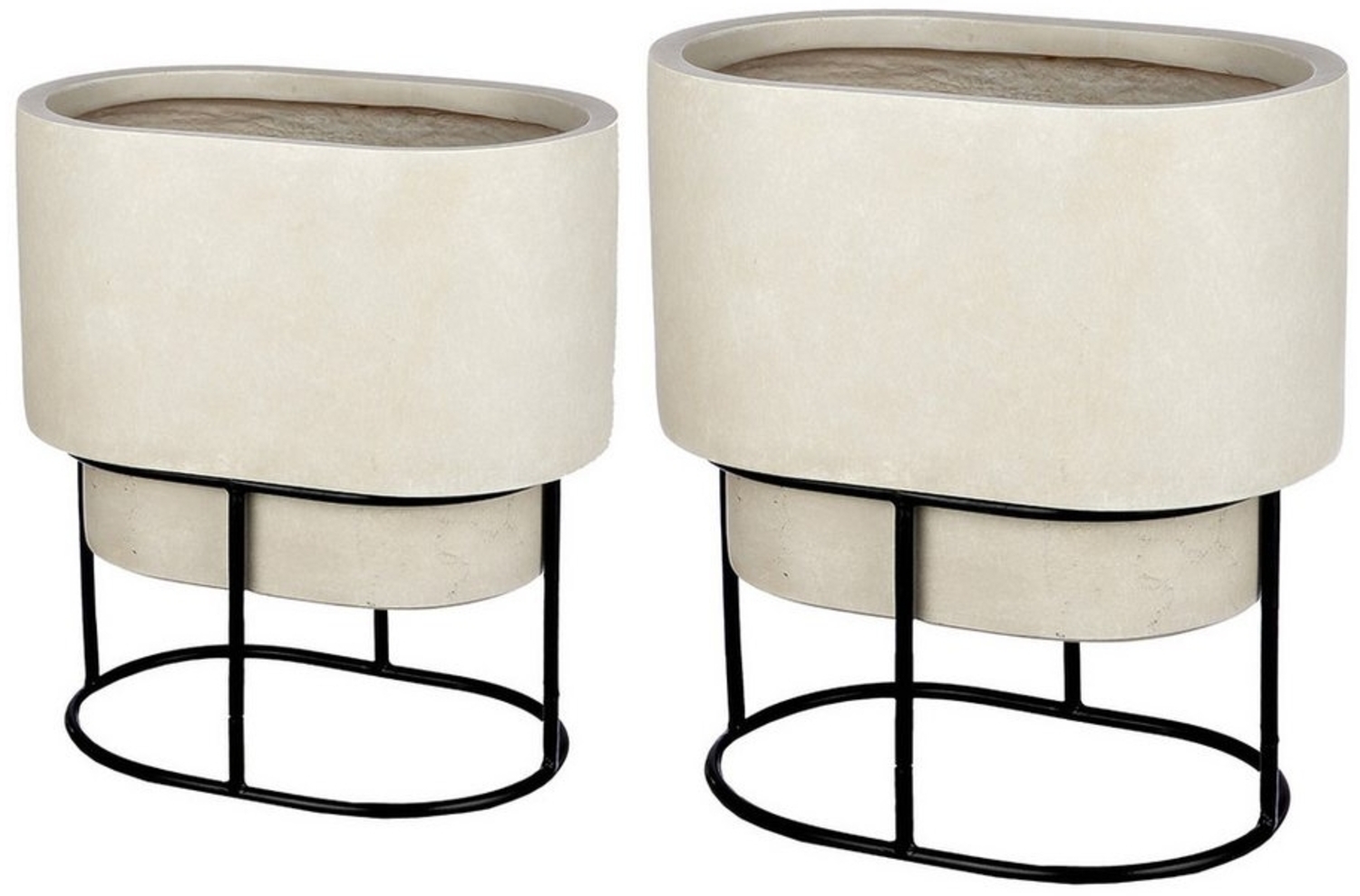 GILDE Übertopf GILDE 2er Set Pflanztöpfe - beige - H. 50cm x B. 42cm x T. 27cm (1 Stück) Bild 1