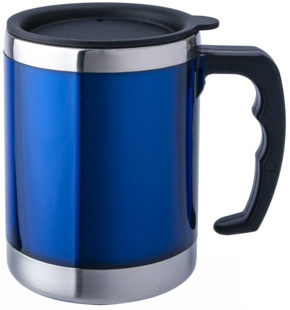 BasicNature Edelstahl Thermobecher 'Mug', 0, 42 L, blau Bild 1