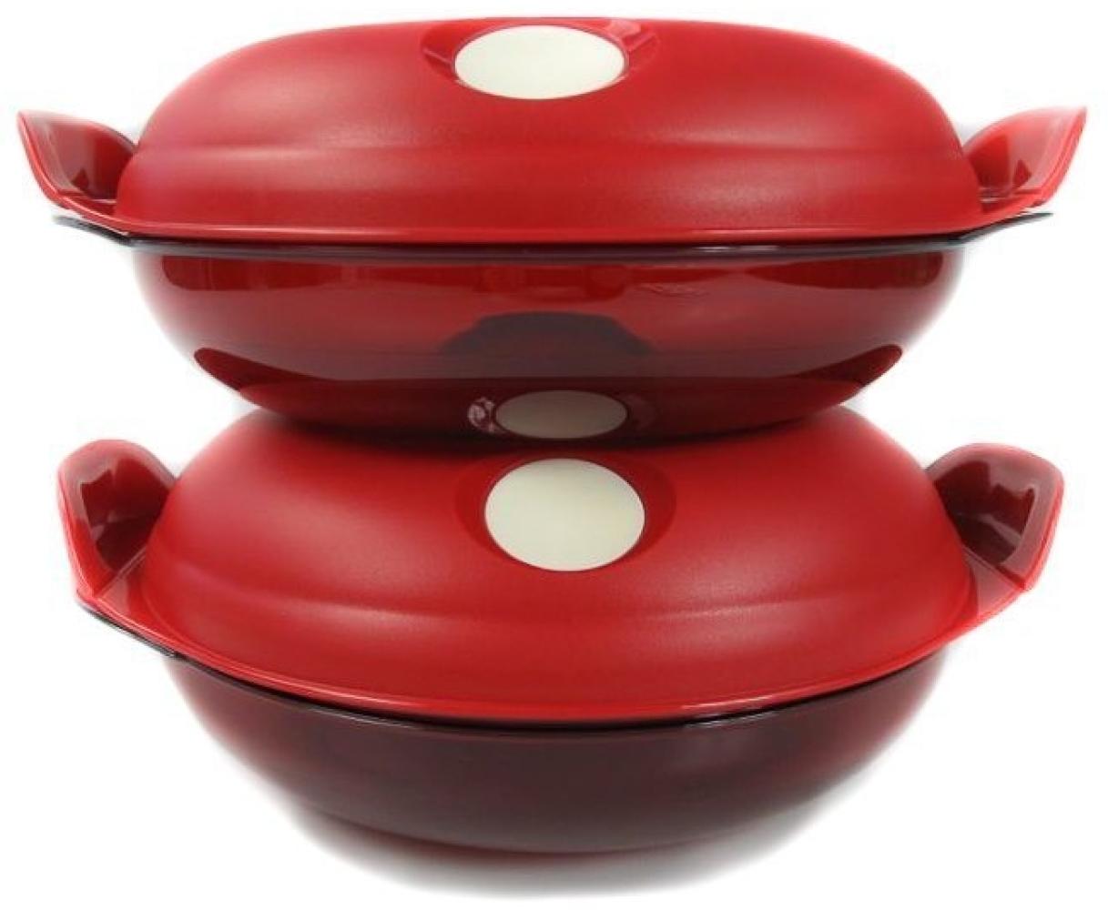 TUPPERWARE Mikrowellenbehälter Mikro-Fix rund 0,7 L rot (2) Bild 1