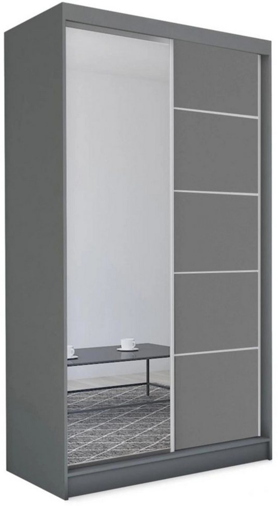 Beautysofa Schiebetürenschrank MARIKA II mit Schubladen, Spiegeln und Kleiderstange Bild 1