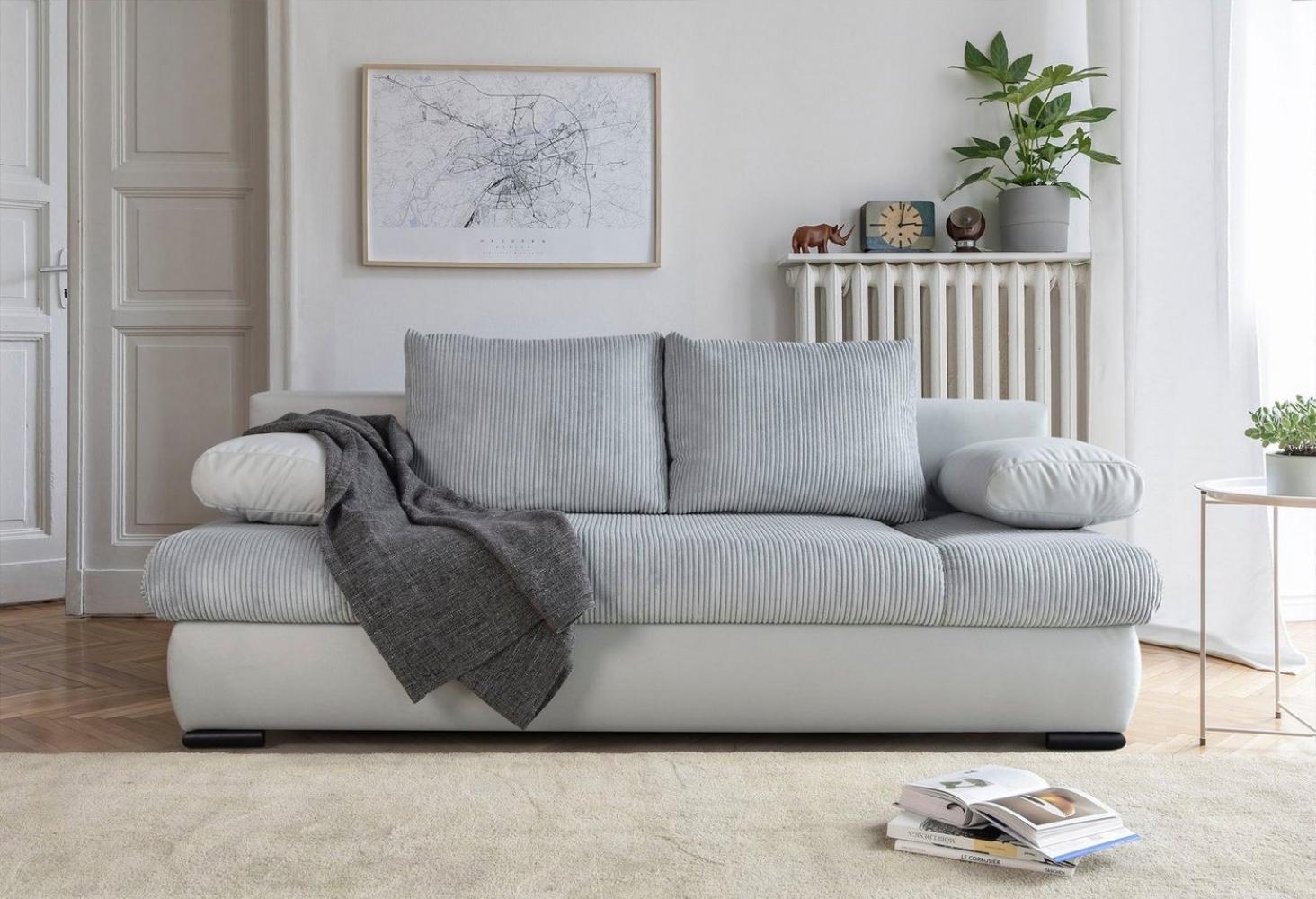 COLLECTION AB Schlafsofa Chicago, mit Bettfunktion und Bettkasten, im Cord-Samt Mix Bild 1