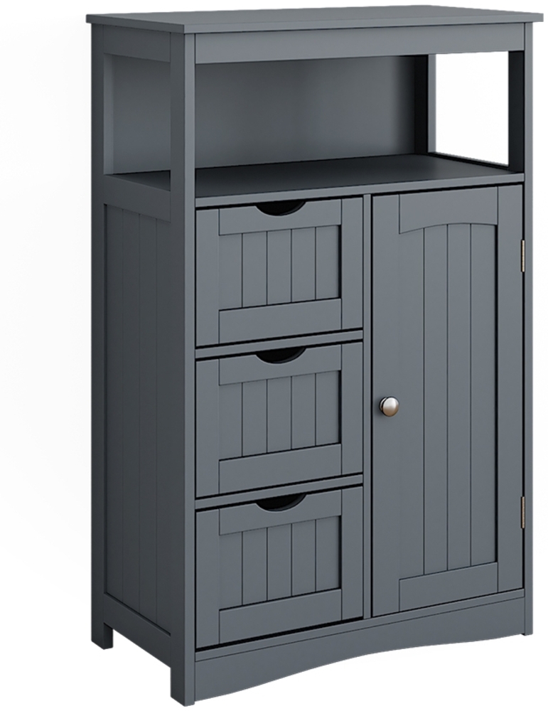 Midischrank Bianco Grau 56 x 86.5 cm Vicco Bild 1