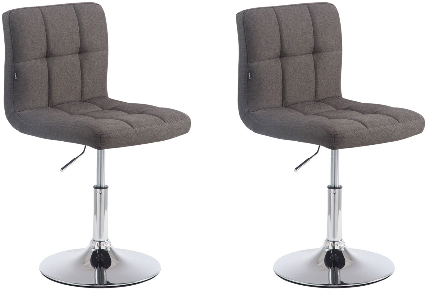 CLP 2er Set Lounger Palma V2 Stoff Lounger höhenverstellbar und drehbar, dunkelgrau Bild 1