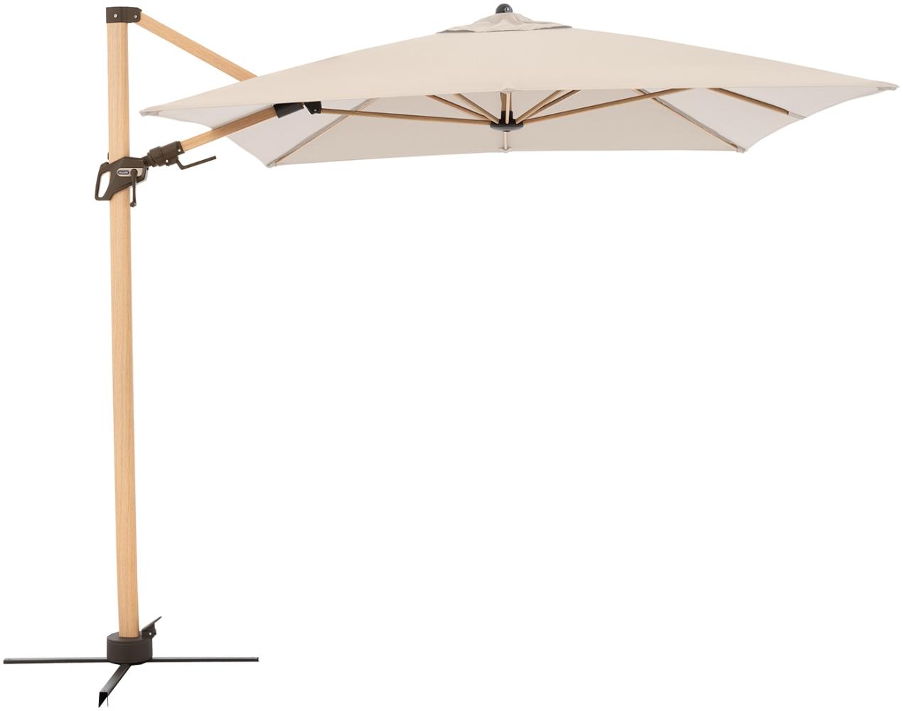 Doppler Sonnenschirm / Ampelschirm "Alu Wood AX Ultra Pendelschirm 300 x 220", inkl. Standkreuz, natur, 300 x 220 cm Bild 1