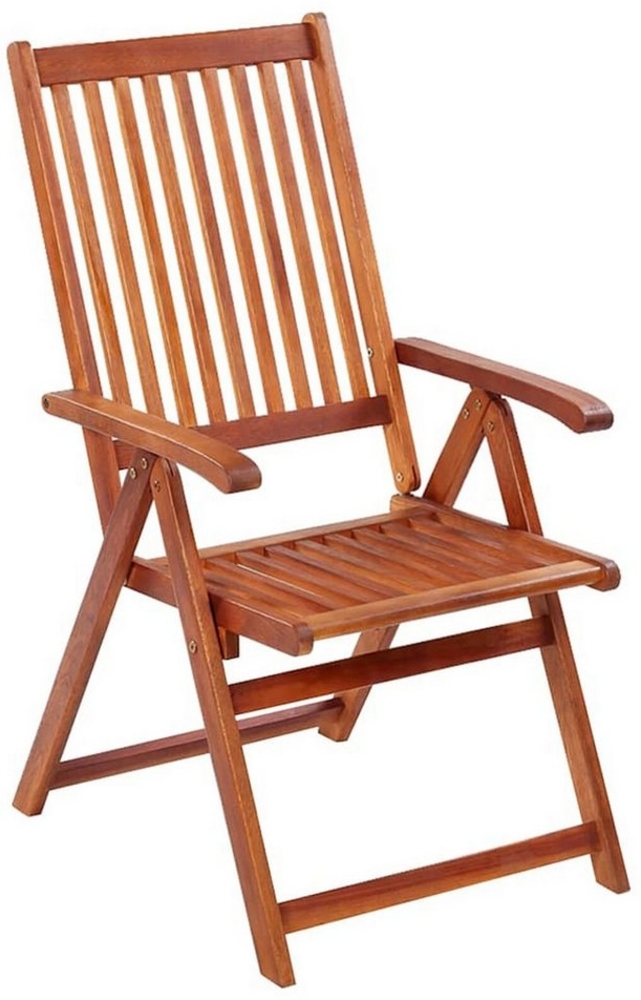 DOTMALL Gartenstuhl Gartenstühle 2 Stk. Klappbar Akazie Massivholz Braun Bild 1