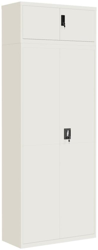 vidaXL Aktenschrank Weiß 90x40x240 cm Stahl 3188315 Bild 1