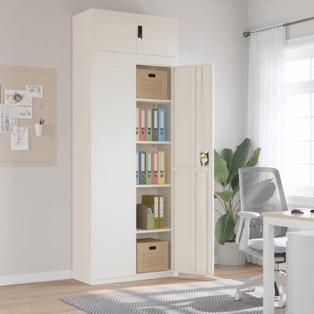 vidaXL Aktenschrank Weiß 90x40x240 cm Stahl 3188315 Bild 1