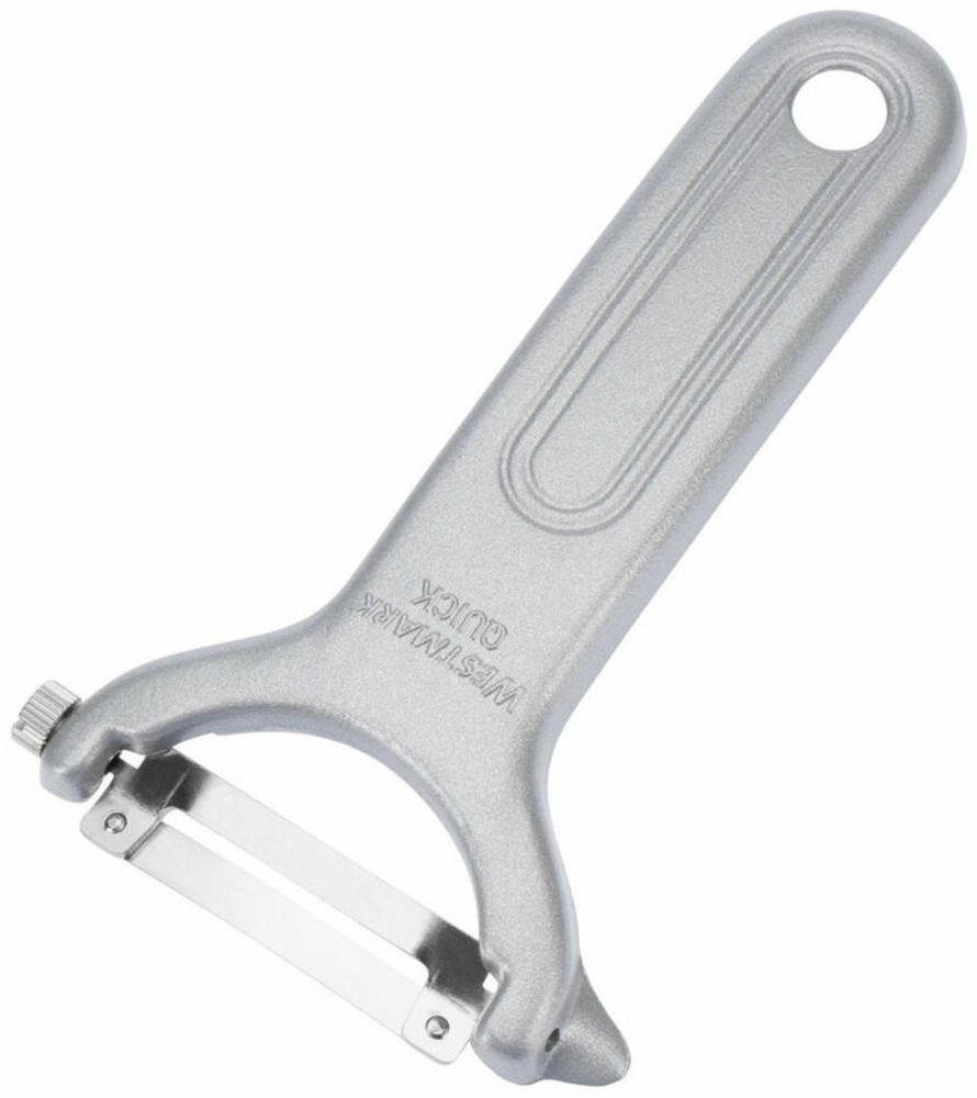 WESTMARK Sparschäler Quick, Gemüse- und Spargelschäler, Gebogene Edelstahl-Klinge, 5 Jahre Garantie Bild 1