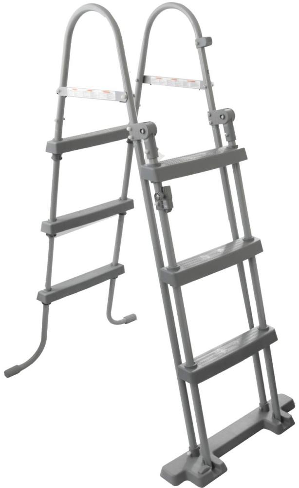 Bestway Poolleiter, für Pools bis 107 cm Höhe, Metall/Kunststoff Grau, 100 x 71,5 x 150 cm Bild 1