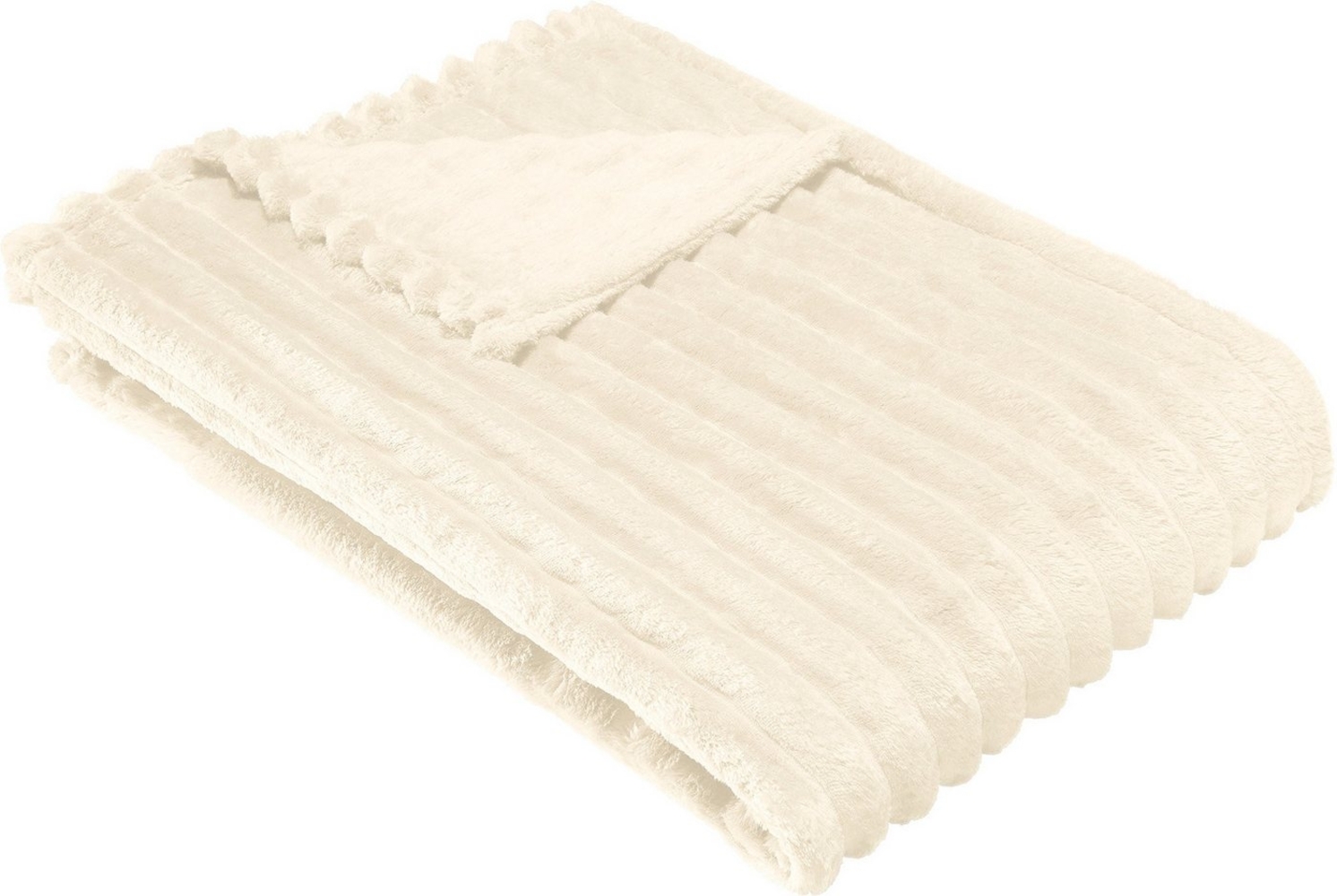 Wohndecke Wohndecke "Aosta", Erwin Müller, Fleece in Cordoptik Uni Bild 1