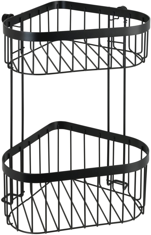 WENKO CLASSIC PLUS Dusch Eckablage, Schwarz, 2 Etagen Bild 1