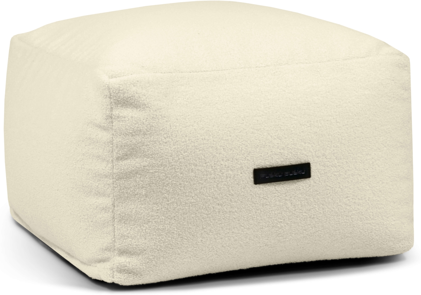 Sitzsack ‘Softbox‘, Bezugstoff - Teddy, 100% Polyester, Cream, 40x70x70 cm. Bild 1