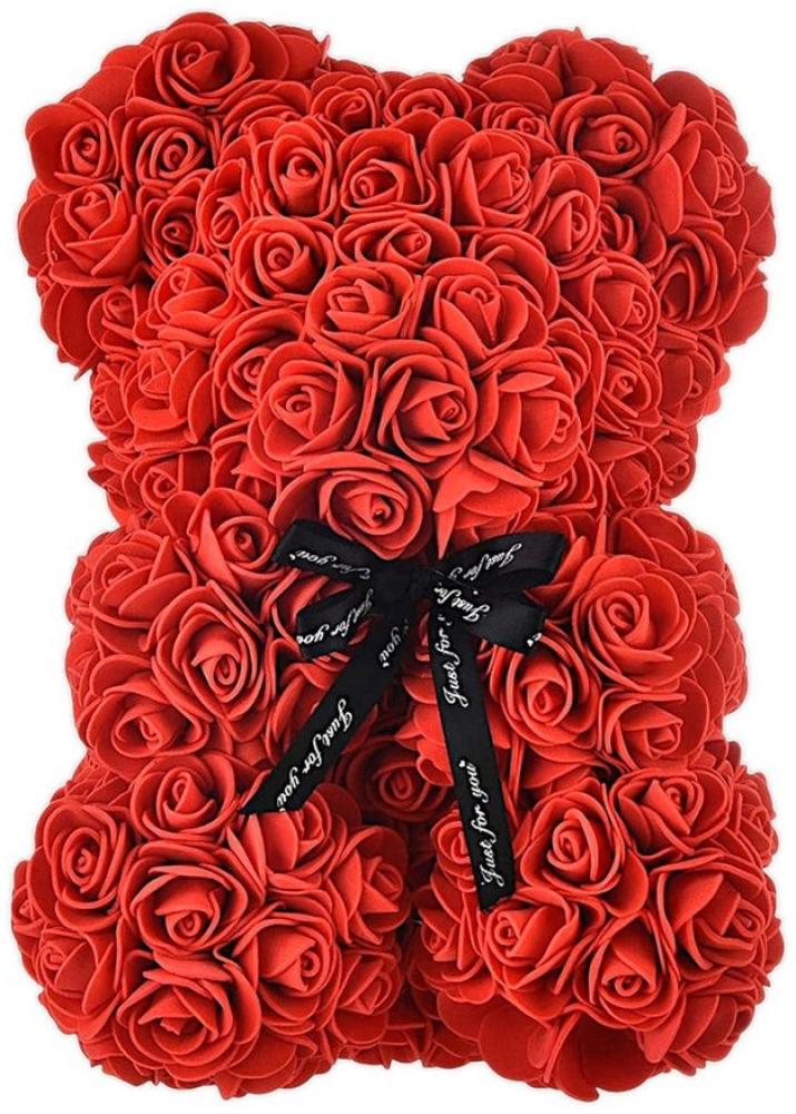 VERK GROUP Geschenkbox Rosenbär, Rose Teddy, Teddybär mit Rosenblüten Ideal als Geschenk Bild 1