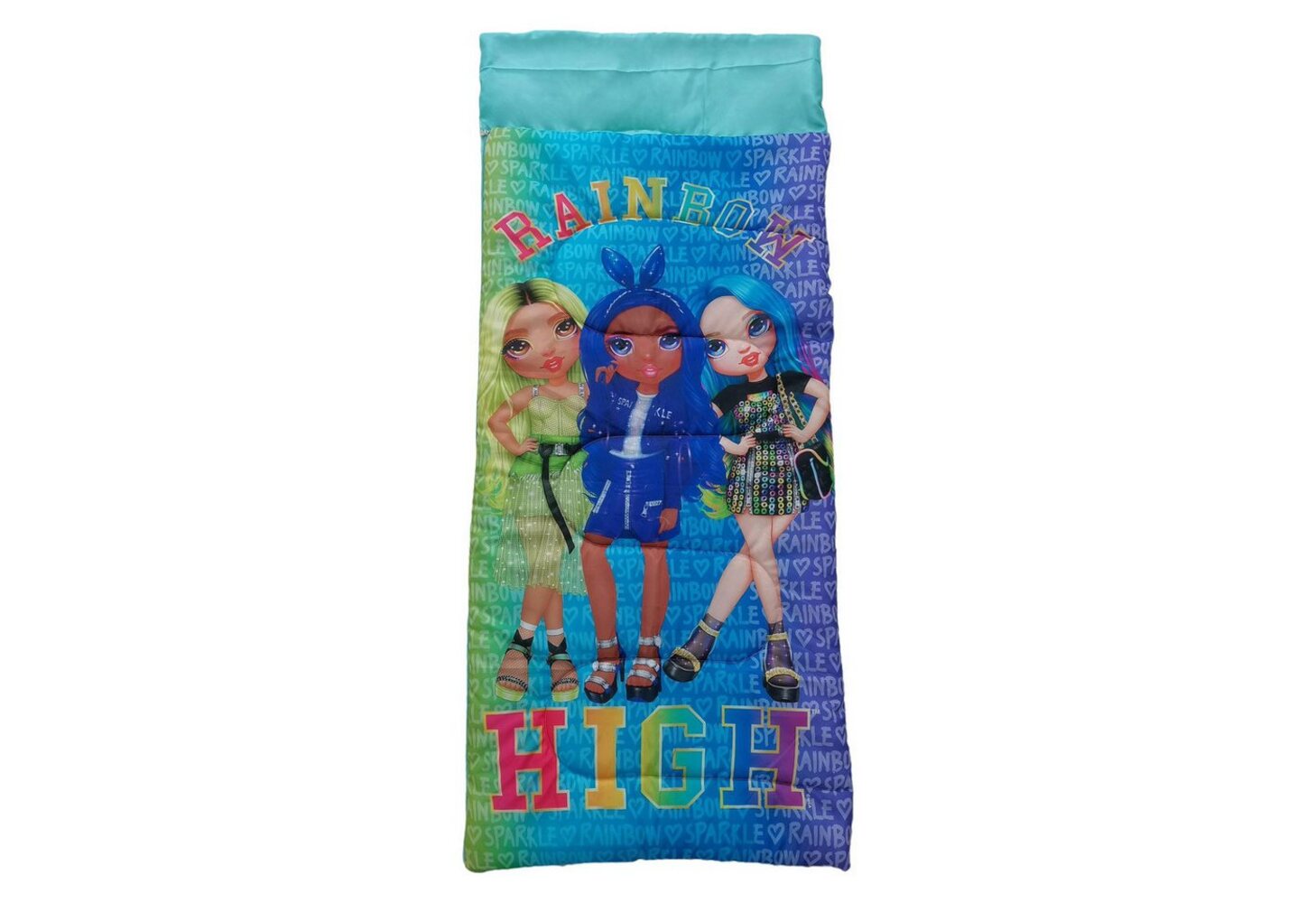 Bunter Rainbow High Schlafsack Bequeme Schlafrolle Bettrolle 70 x 165 cm für zu Hause und unterwegs Bild 1