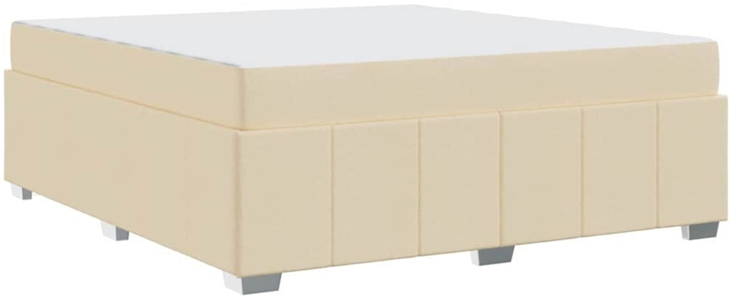 vidaXL Bettrahmen mit Matratze Creme 180 x 200 cm Stoff 3398305 Bild 1