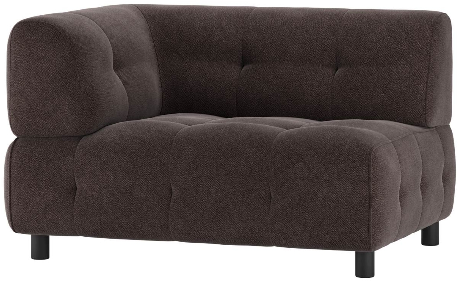 Modulsofa Louis aus gewebten Stoff Links, Braun Bild 1