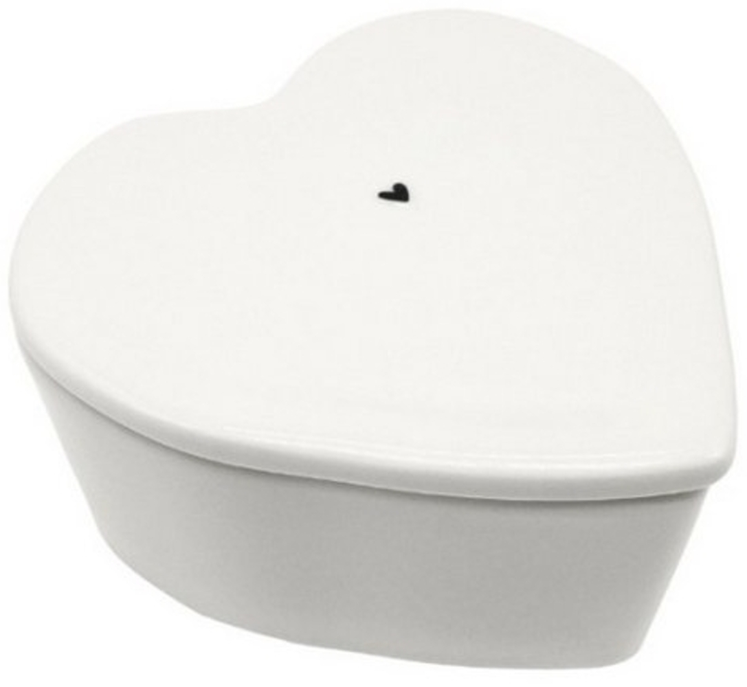 Bastion Collections Aufbewahrungsdose Dose mit Deckel - HERZ - weiß Bild 1