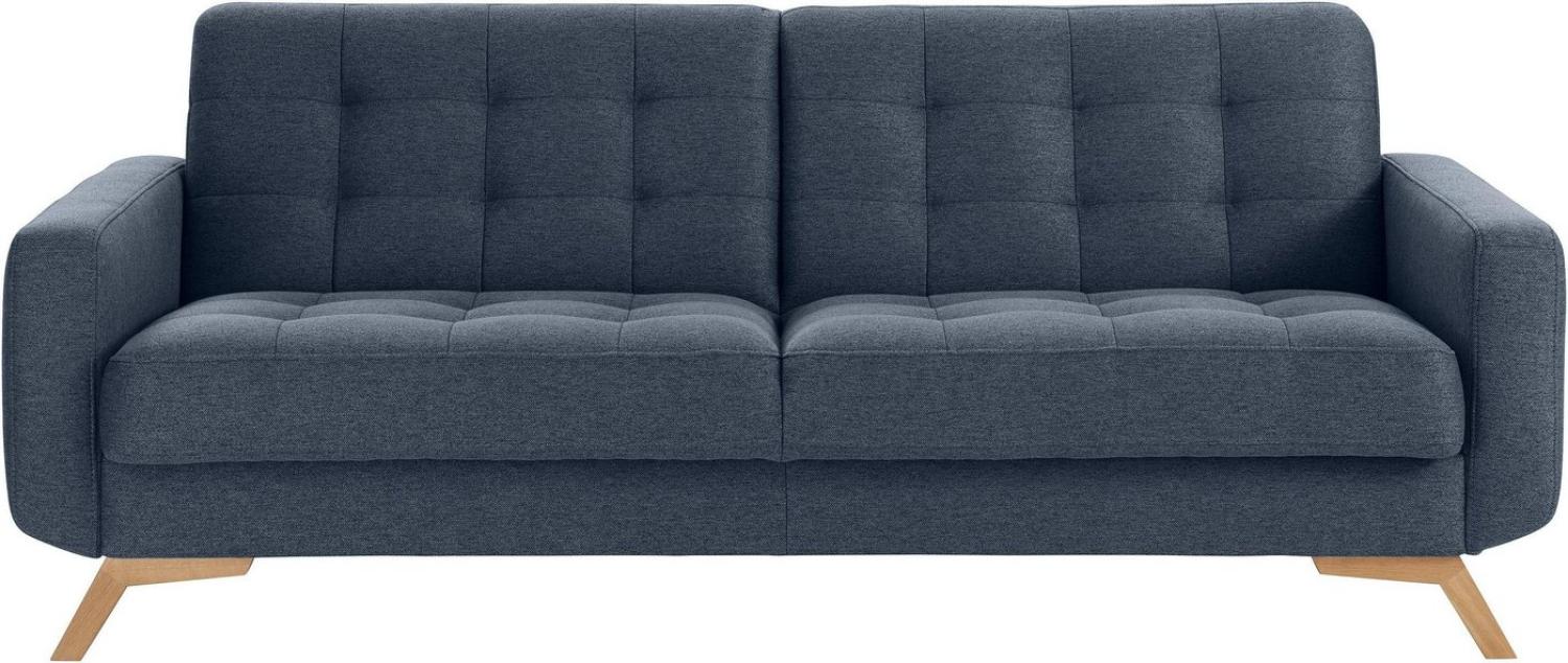 exxpo - sofa fashion 3-Sitzer Fiord, aktuelles Design, tolle Detailverarbeitung im Sitz und Rücken, bequem, wahlweise Kippcouch mit Bettfunktion und Bettkasten, Holzfuß Bild 1