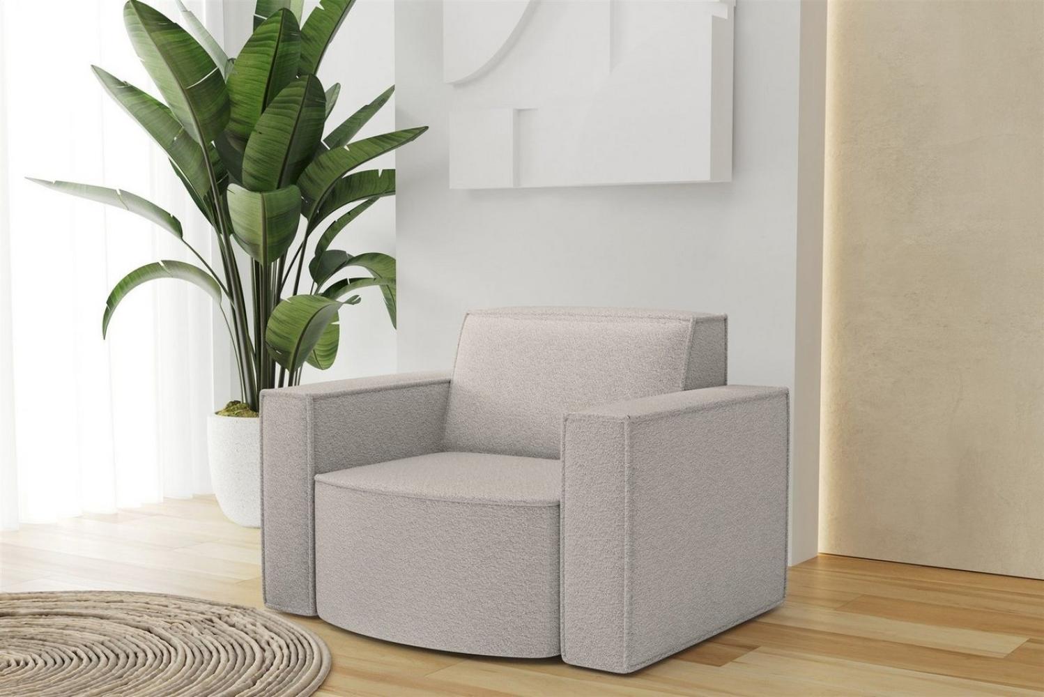 Sessel Designersessel PALMA in Stoff Ascot Pearl Bild 1