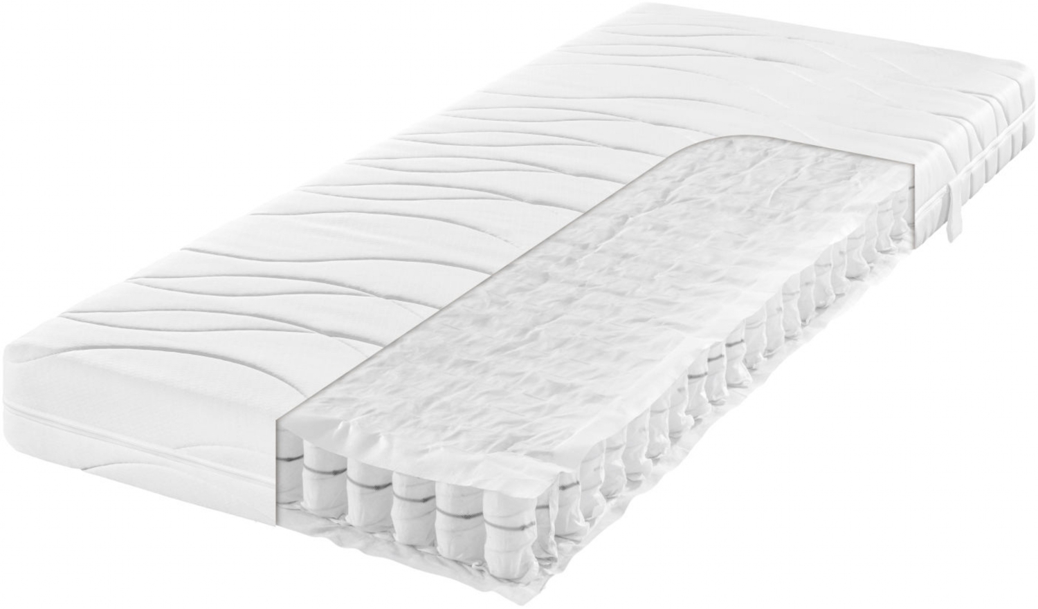 Tonnentaschenfederkern Matratze 19 cm - TTFK 7-Zonen - f.a.n. Rubin T 100x200 cm-H3=fest Bild 1