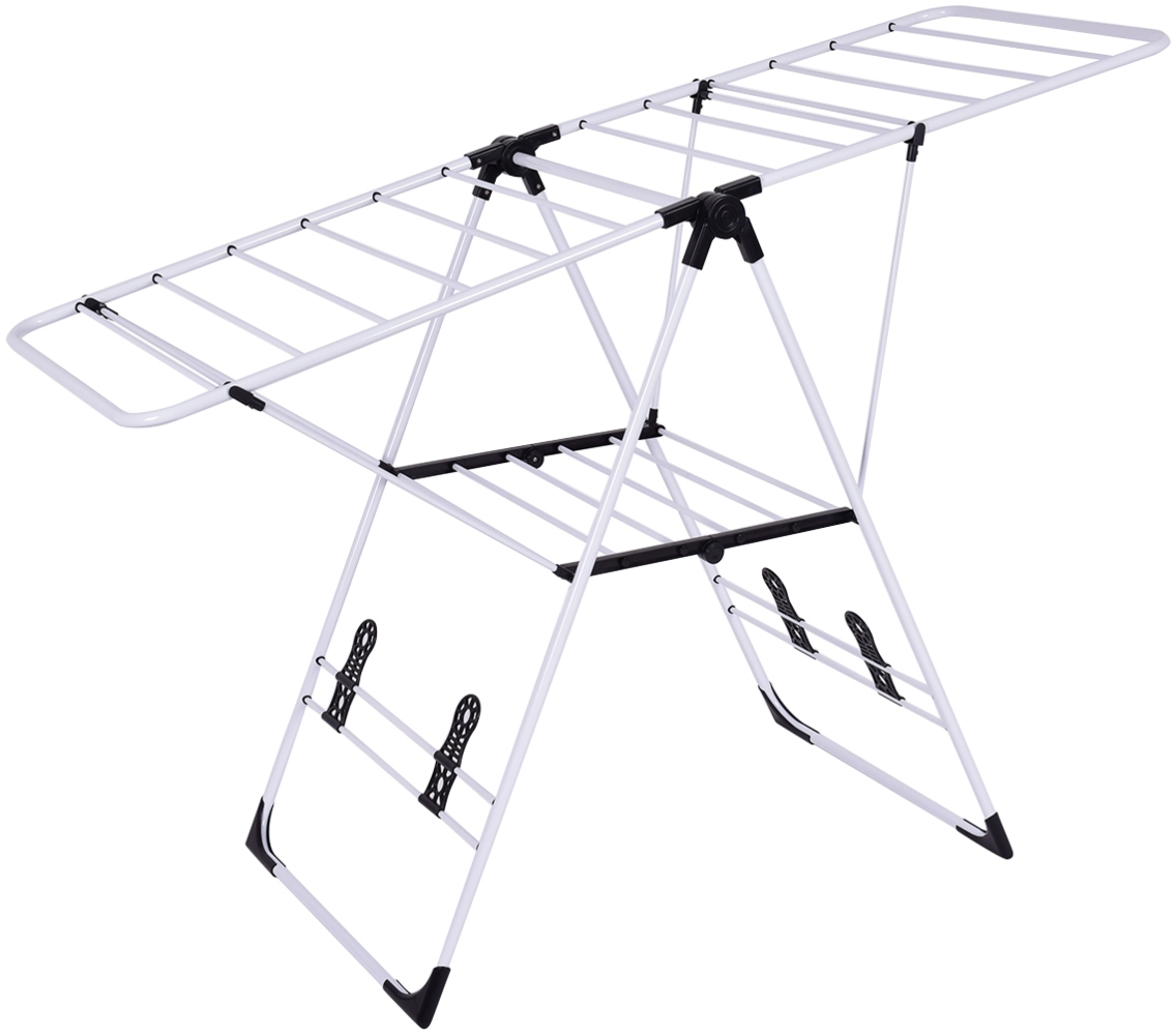 Wäscheständer Wäschetrockner Flügelwäschetrockner Standtrockner Wäsche Trockengestell Metall ausziehbar Bild 1