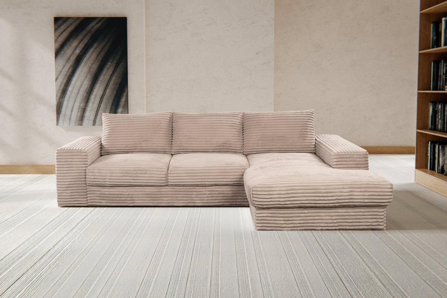 WERK2 Ecksofa Rozzana, Design Ecksofa mit hohem Komfort in trendig-weichem Cord & Breitcord Bild 1