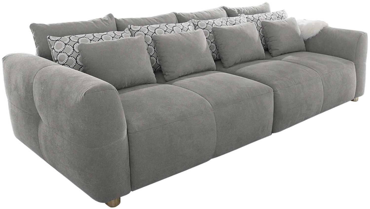 Big Sofa Giant / Gulliver, Mikrofaser, Stoff, Grau, 298 x 88 x 137 cm Bild 1