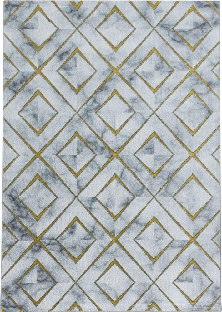 Kurzflor Teppich Nauro Läufer - 80x150 cm - Goldfarbe Bild 1