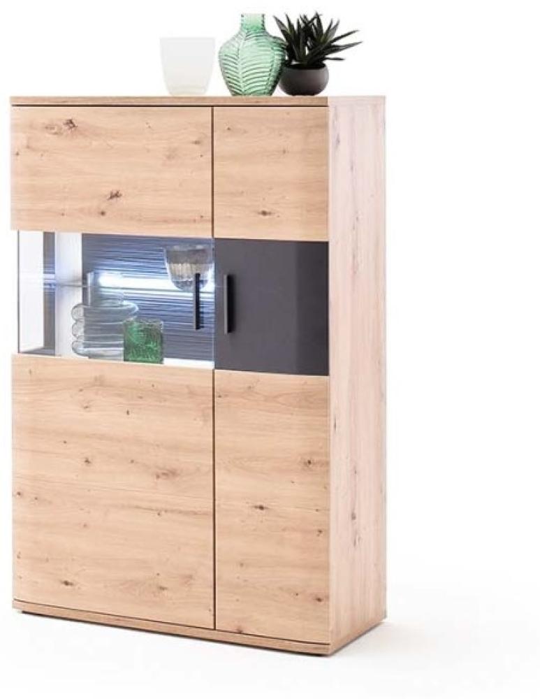 Highboard Cortona - Balkeneiche / Anthrazit Bild 1