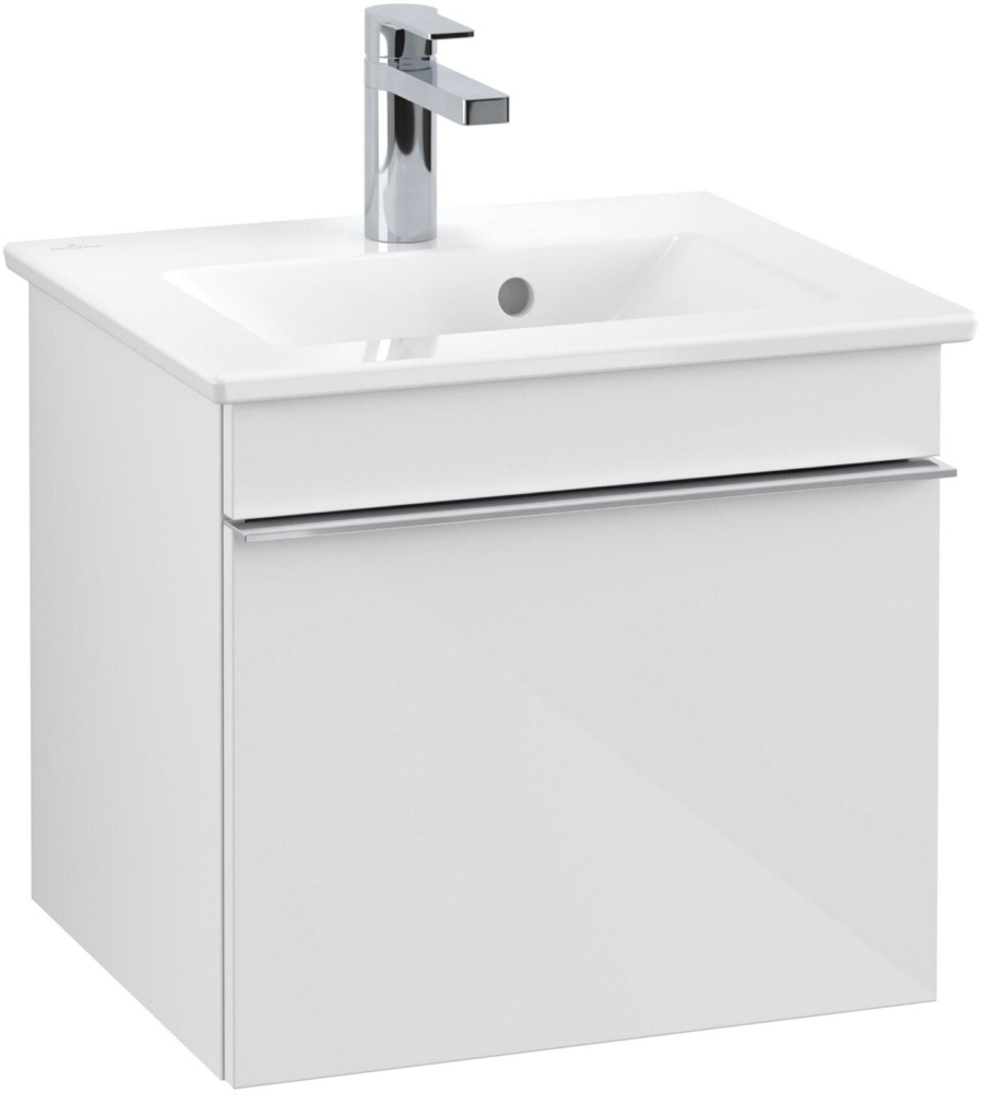 VILLEROY & BOCH VENTICELLO Waschbeckenunterschrank 46 cm breit, Weiß, Griff Chrom, 1 Schublade Bild 1