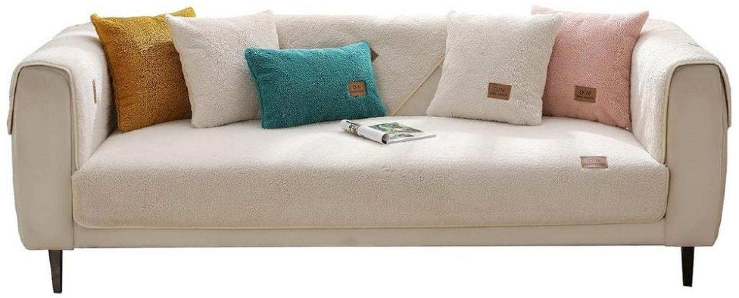 NUODWELL Sofahusse Hussen-Set Sofa Abdeckung Kissen Winter rutschfest Bild 1