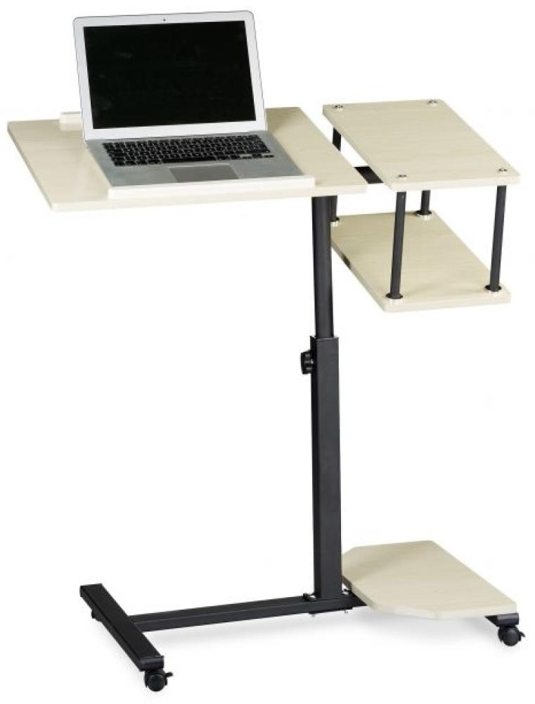 Laptoptisch höhenverstellbar XL, MDF/Stahl, Beige, 77 x 40 x (70-100) cm Bild 1