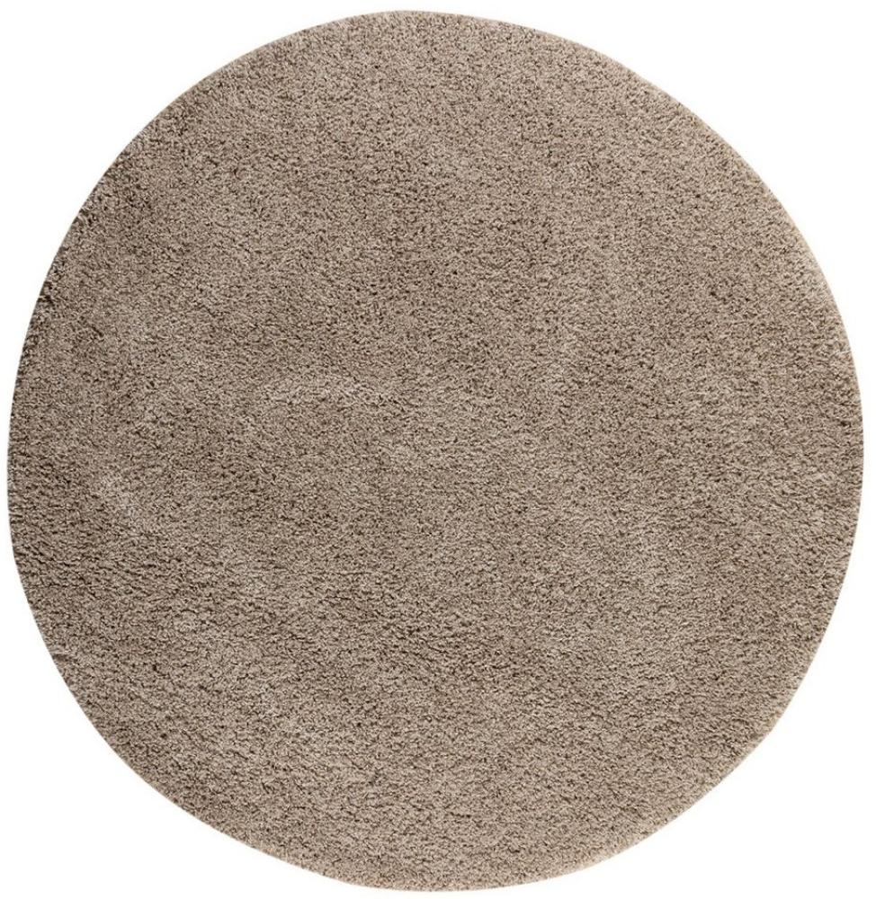 Hochflor Teppich Twilight - rund, Farbe: Beige, Größe: Ø 120 cm Bild 1