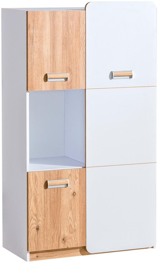 99rooms Laterne Kleiderschrank V Nash Eiche Weiß Bild 1