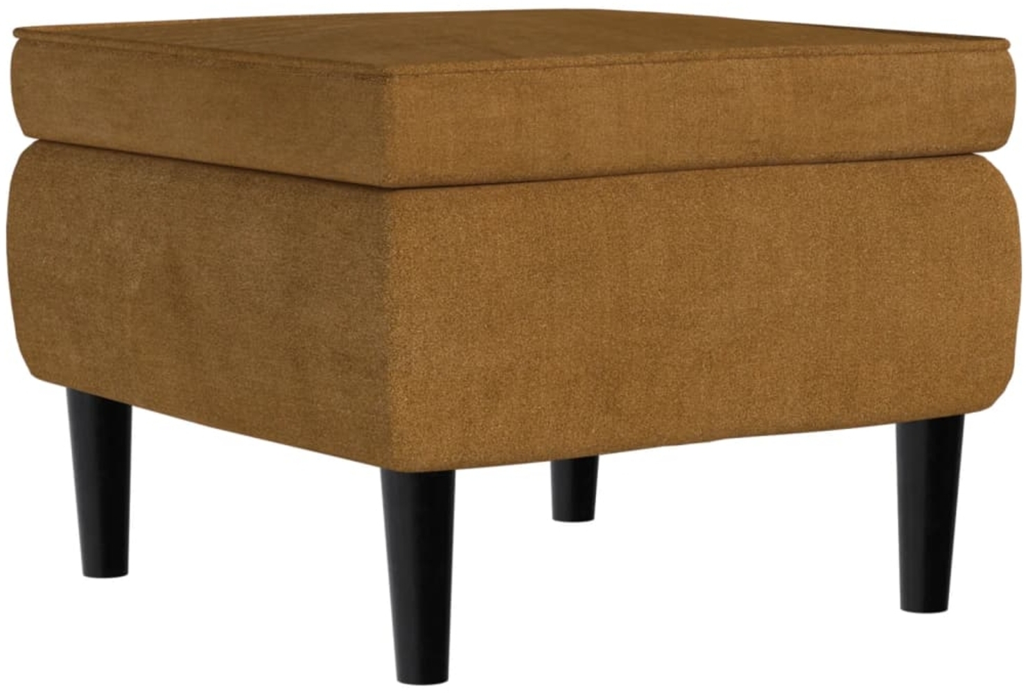 vidaXL Hocker mit Holzbeinen Braun Samt [329444] Bild 1