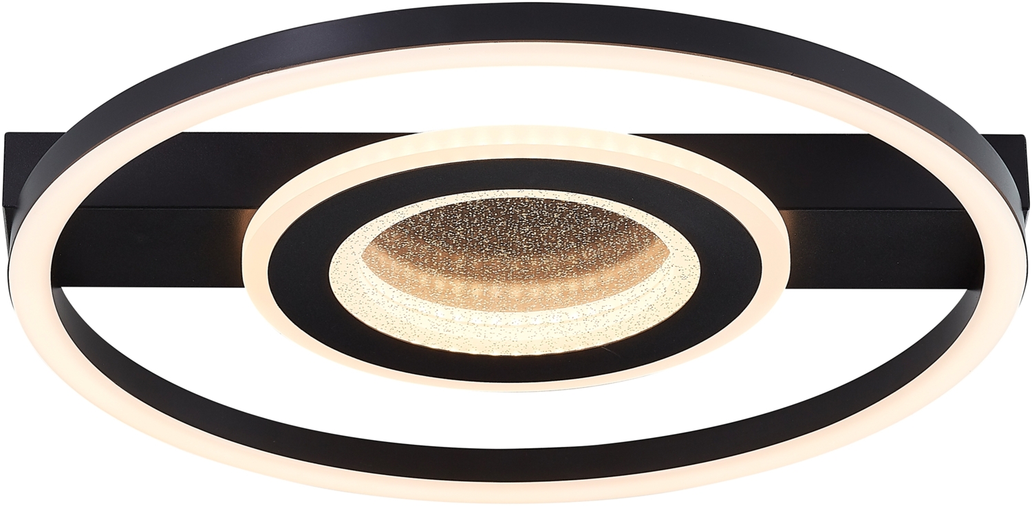 Brilliant Leuchten G92901A06 Deckenleuchte Queens schwarz 37cm 3000K rund Bild 1