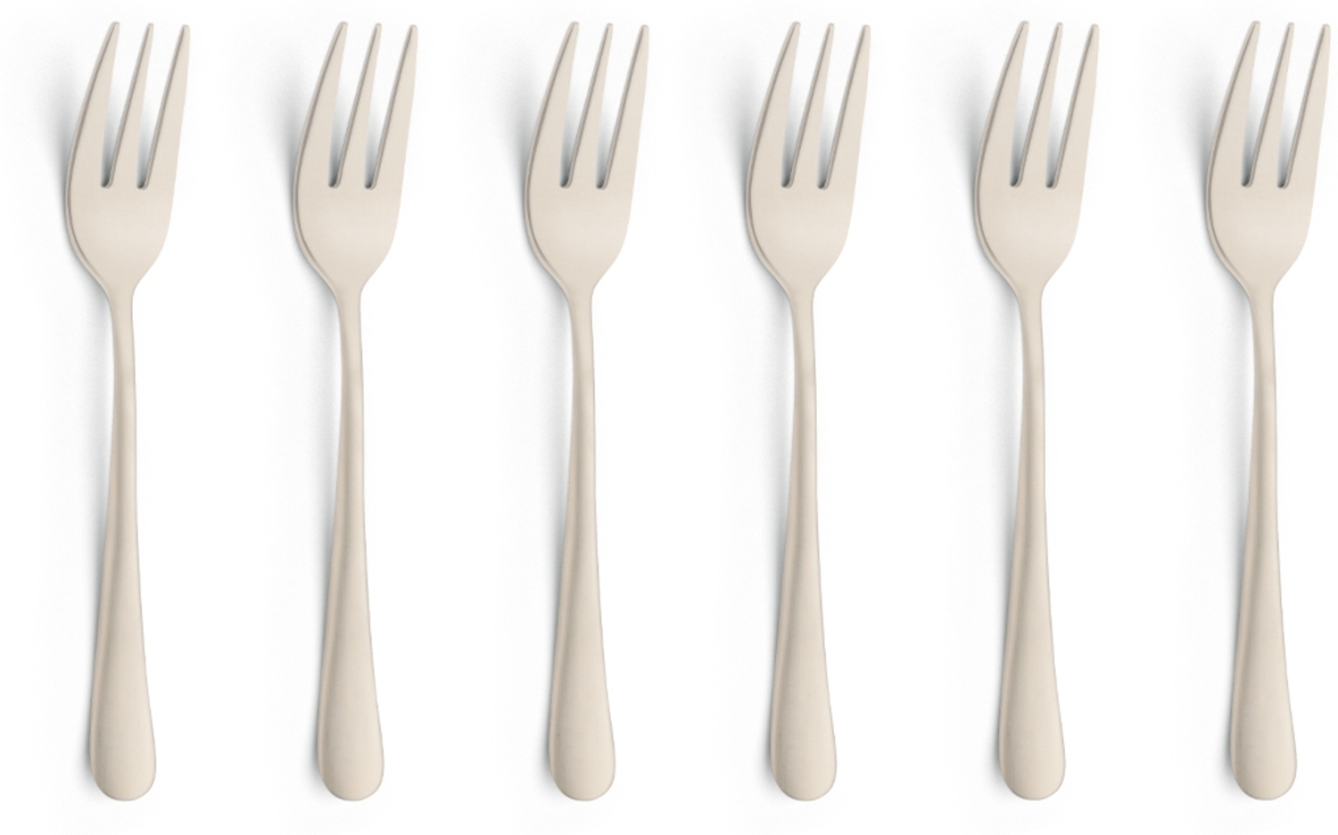 Amefa AUSTIN Kuchengabel Set 6-teilig PVD champagner mattiert Bild 1