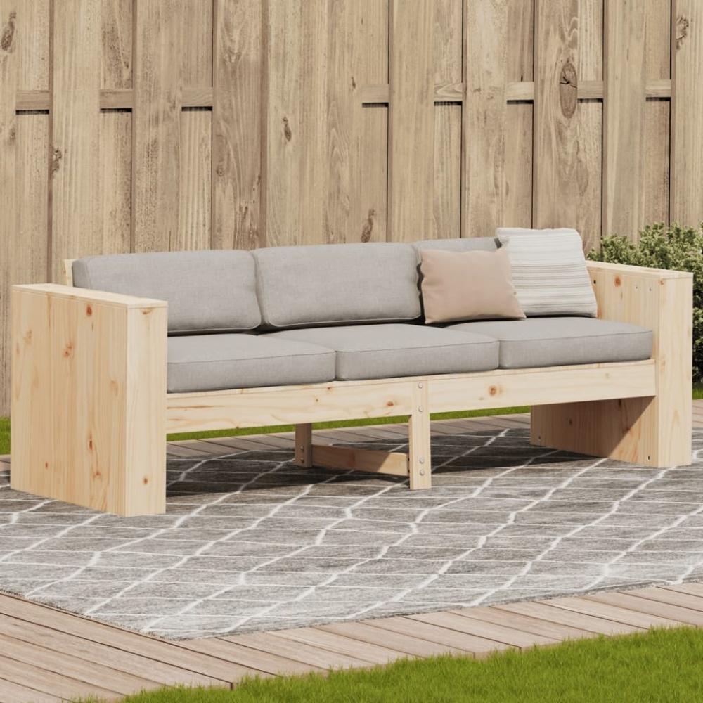 vidaXL Gartensofa 3-Sitzer 189x60x62 cm Massivholz Kiefer Bild 1