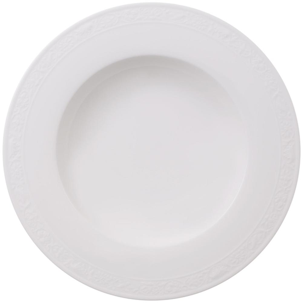 Villeroy & Boch Vorteilset 6 Stück White Pearl Suppenteller Premium Bone Porcelain weiß 1043892700 Bild 1