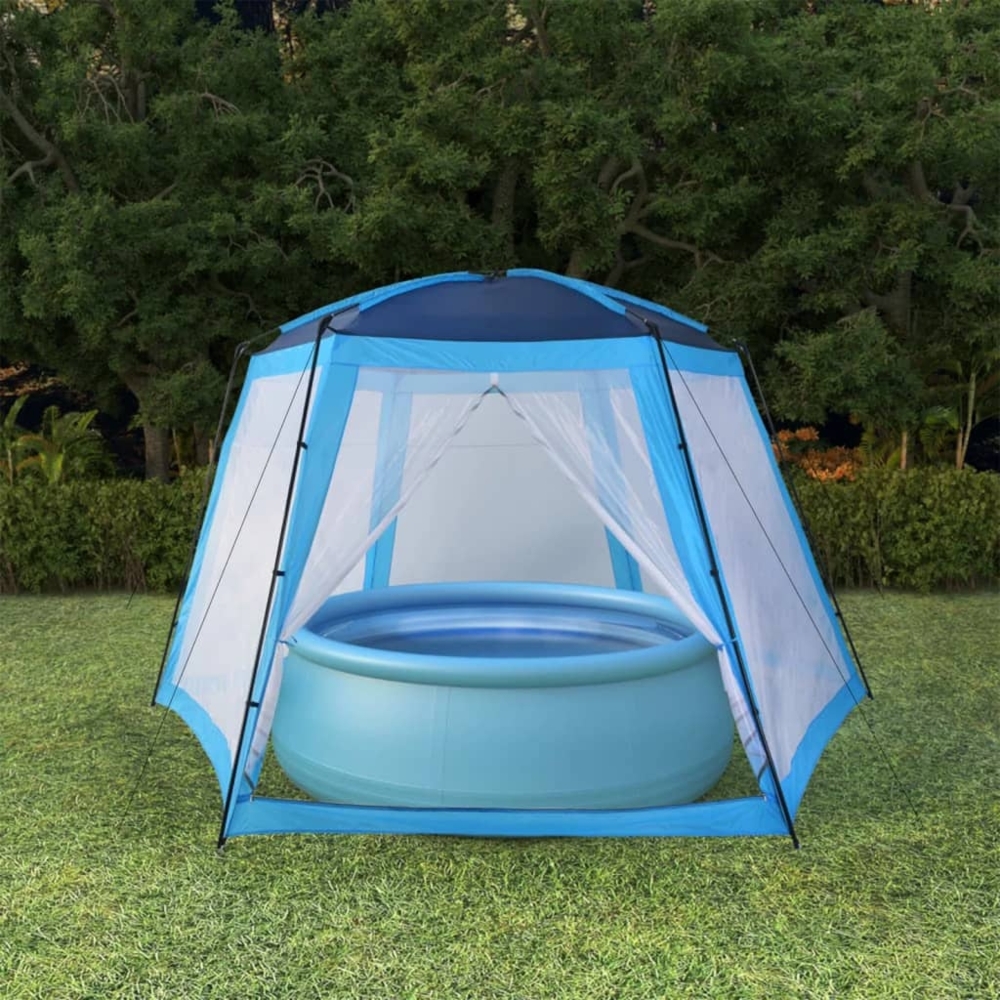 vidaXL Pool-Zelt 500x433x250 cm Blau 91574 Bild 1