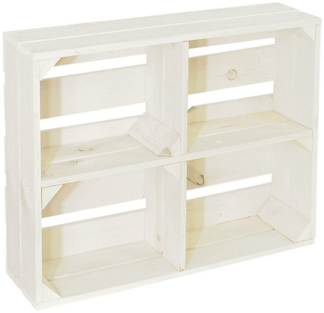 CHICCIE Holzkiste Holzregal 50x40x15cm - weiß + Regal (1 St) Bild 1