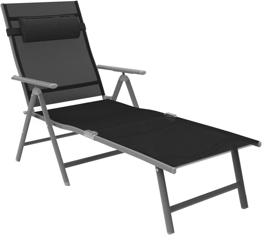 AMHANCIBLE Sonnenliege klappbar Gartenliege mit Verstellbarer Rückenlehne und Bild 1