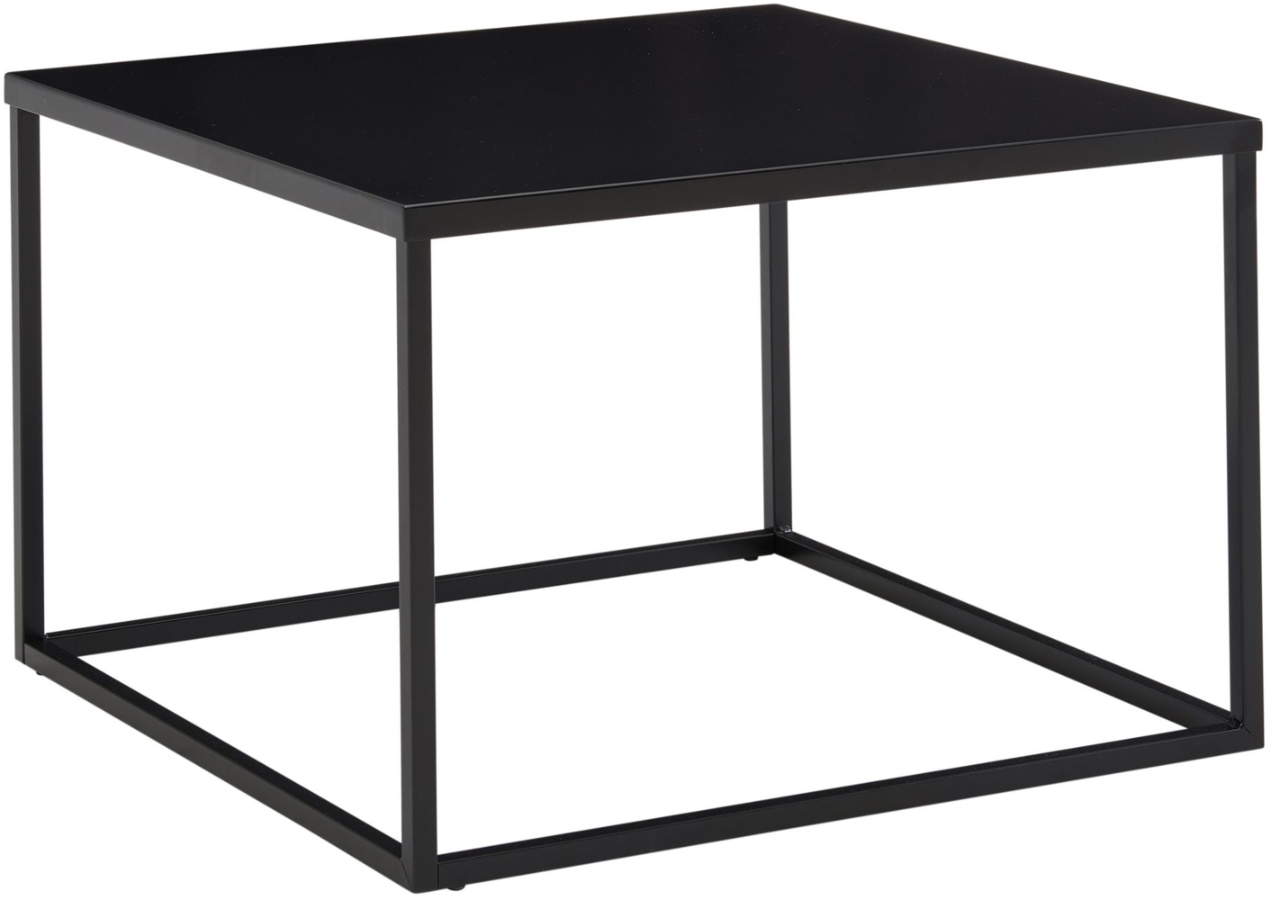 Couchtisch 60 x 60 x 40 cm Metall Wohnzimmertisch Industrial Schwarz, Sofatisch Quadratisch, Loungetisch Kaffeetisch Stahl, Beistelltisch Quadratisch Bild 1